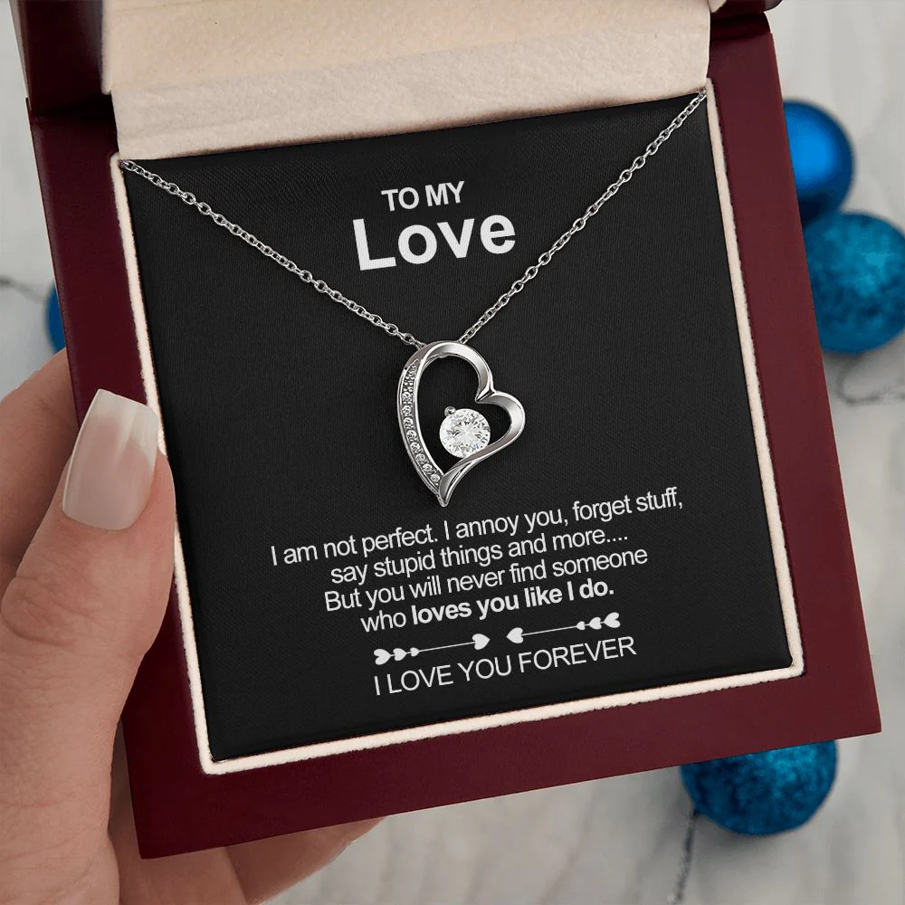 Sterling Silver Heart Necklace - To my Love - Image 9