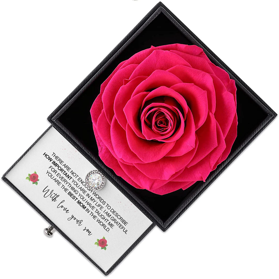 Sterling Silver Necklace with Rose Box - To My Mom - Image 3