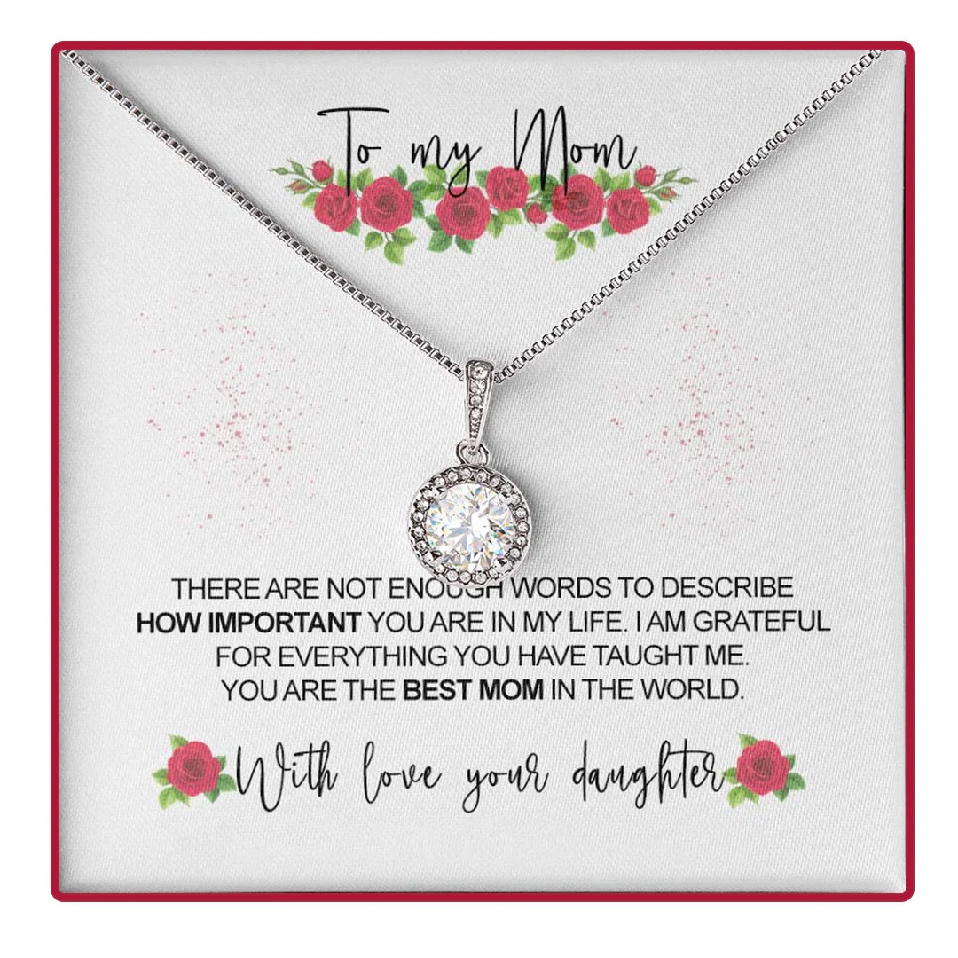 Sterling Silver Necklace with Rose Box - To My Mom - Image 6
