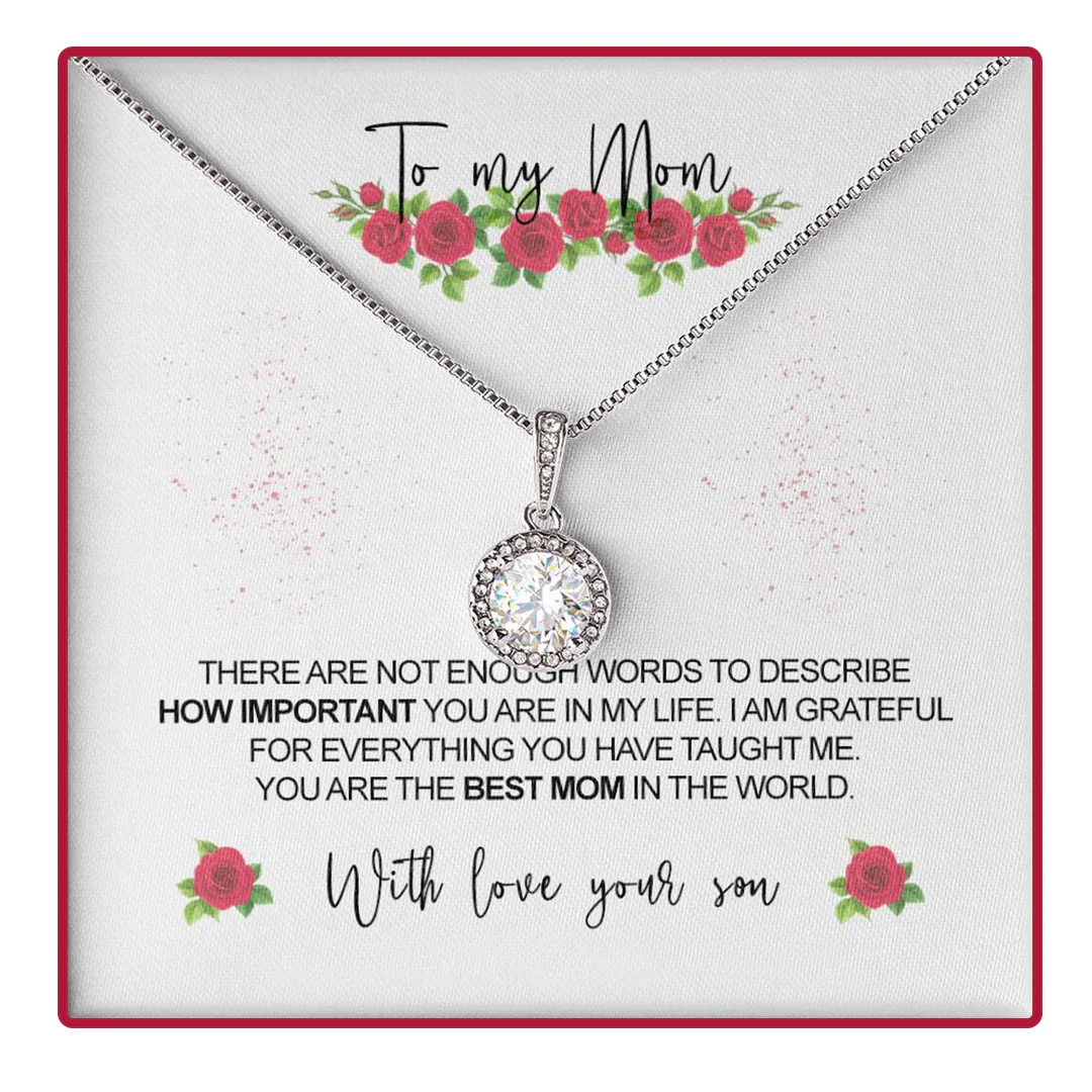 Sterling Silver Necklace with Rose Box - To My Mom - Image 8