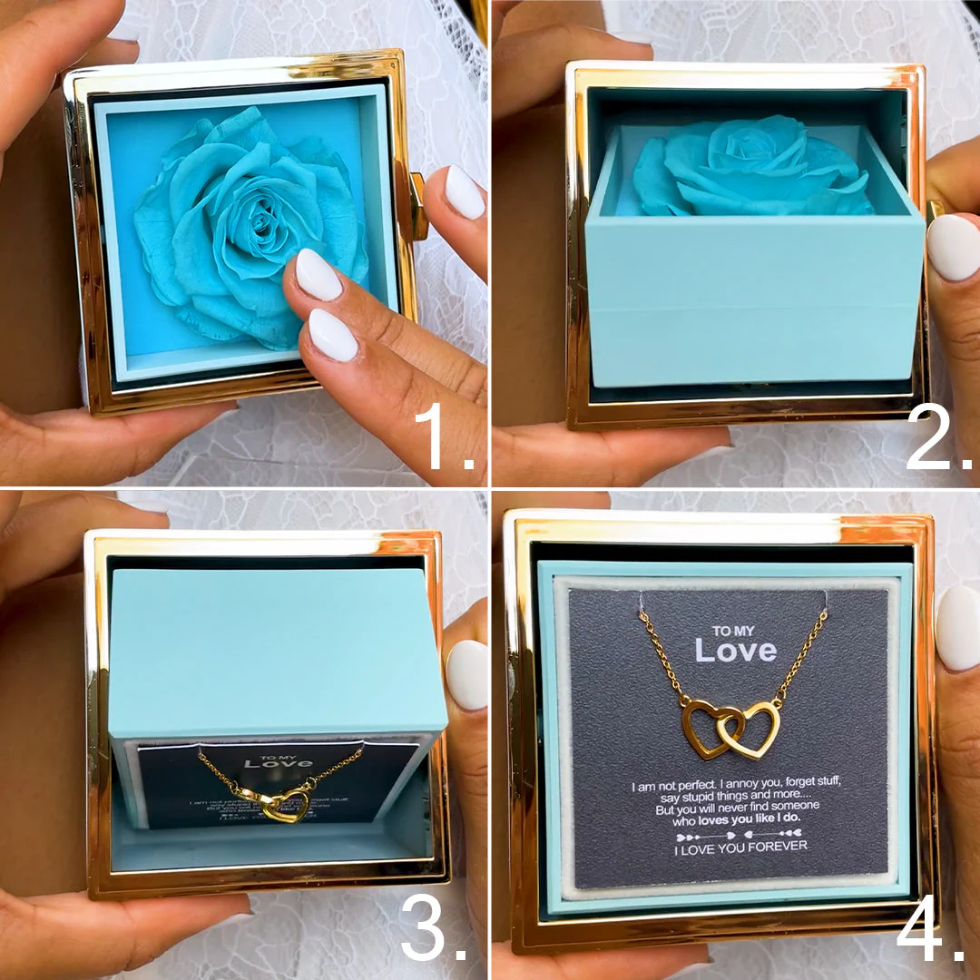 Engraved Necklace - With Real Rose + FREE EARRINGS - Image 6