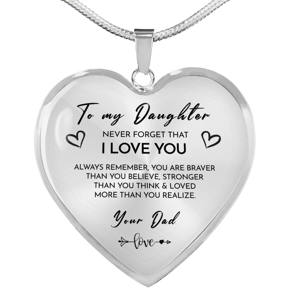 Heart necklace - To my daughter from Dad