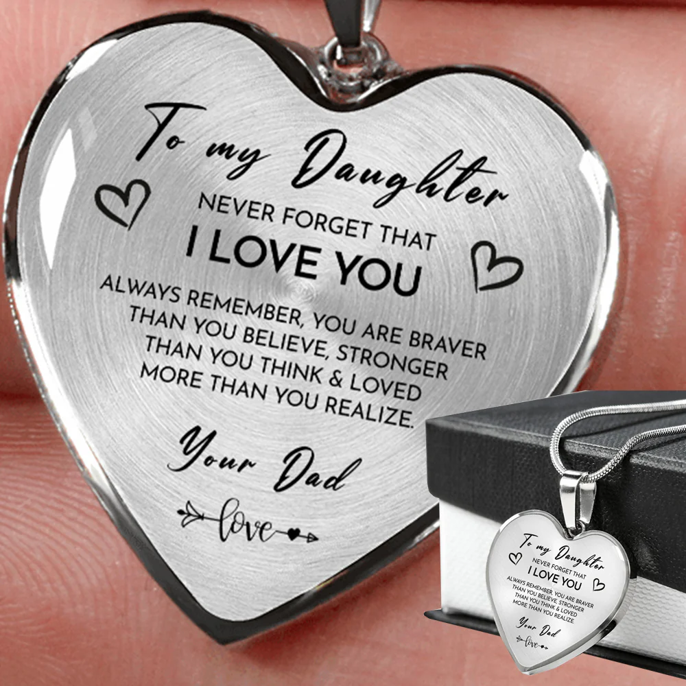 Heart necklace - To my daughter from Dad - Image 2