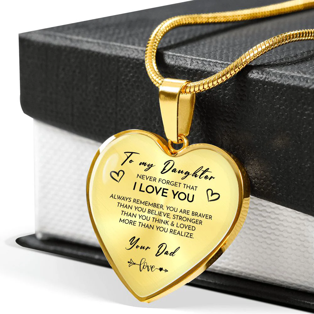 Heart necklace - To my daughter from Dad - Image 4
