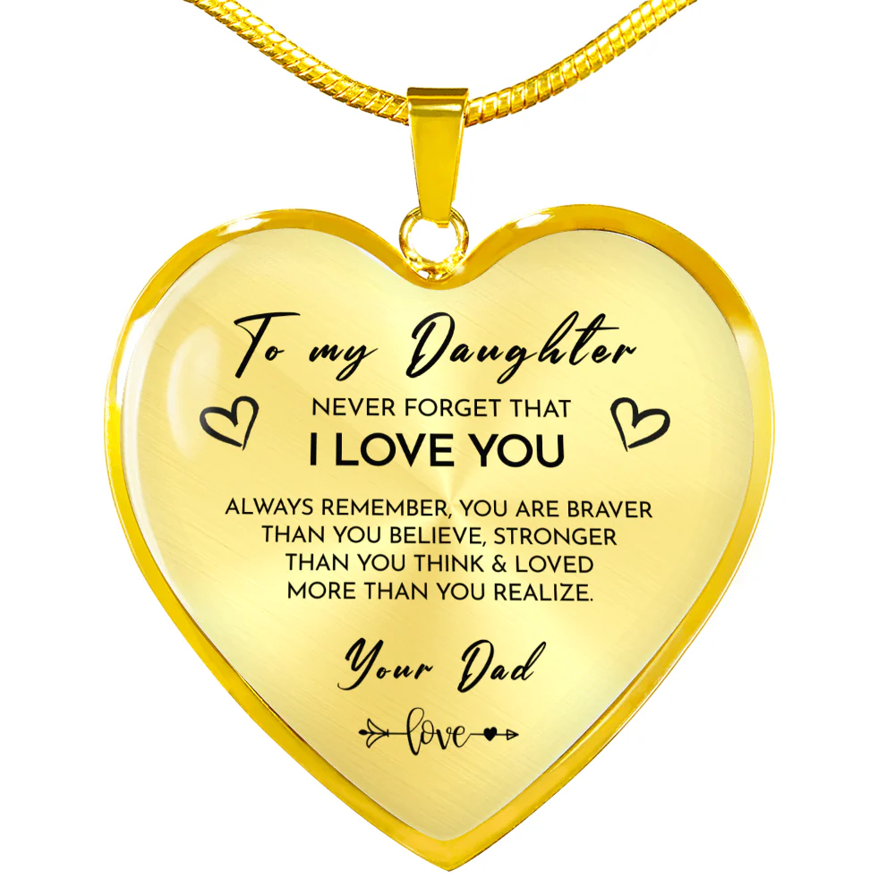 Heart necklace - To my daughter from Dad - Image 5