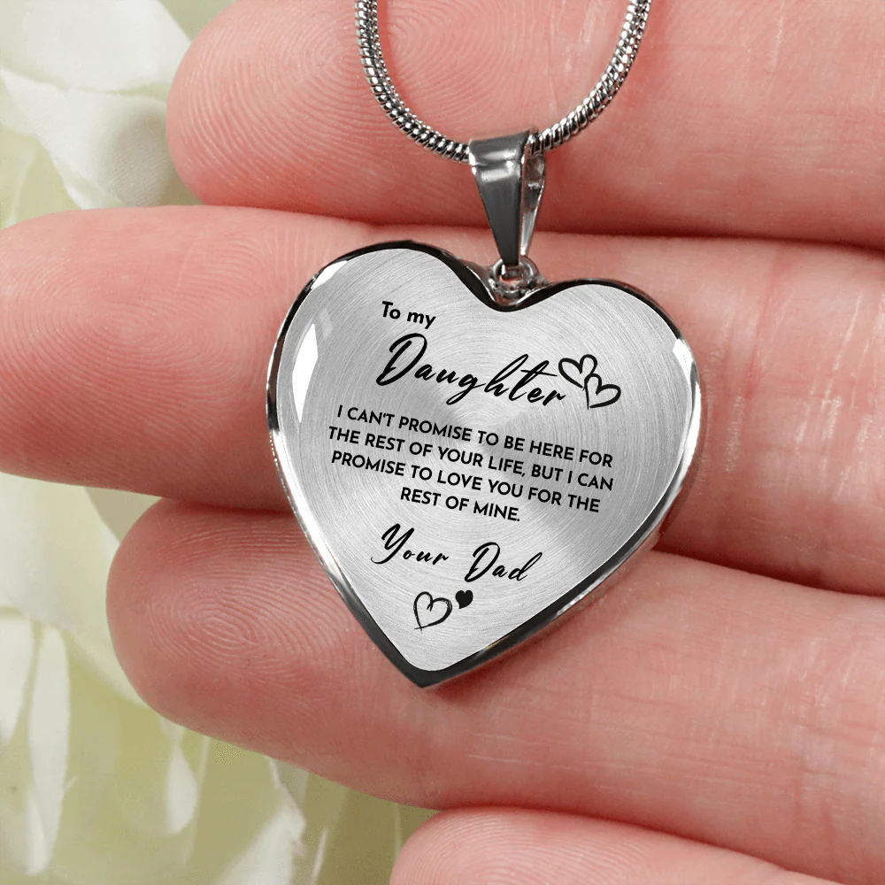 Heart necklace - To my Daughter from Dad - Image 4