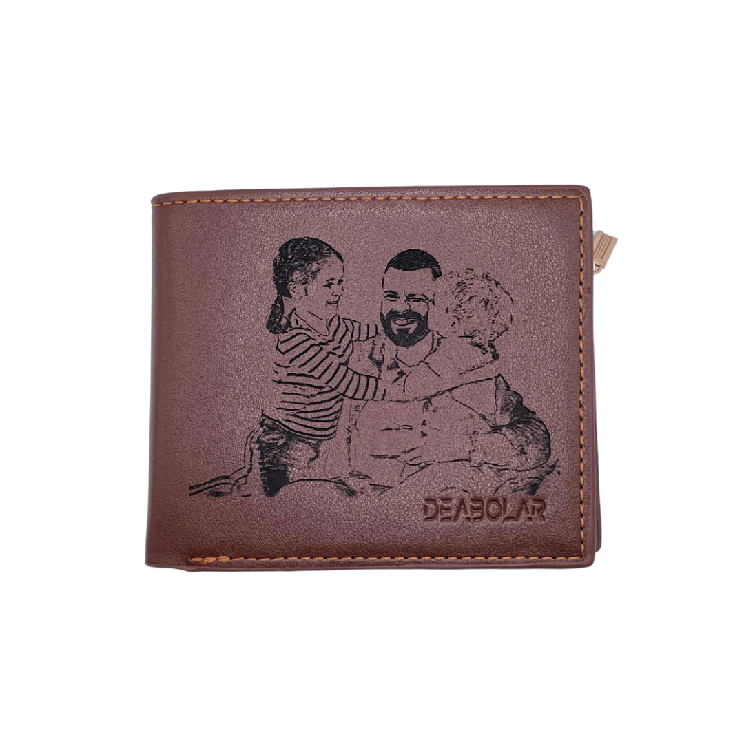 Photo Engraved Wallet - You are my Superhero Dad