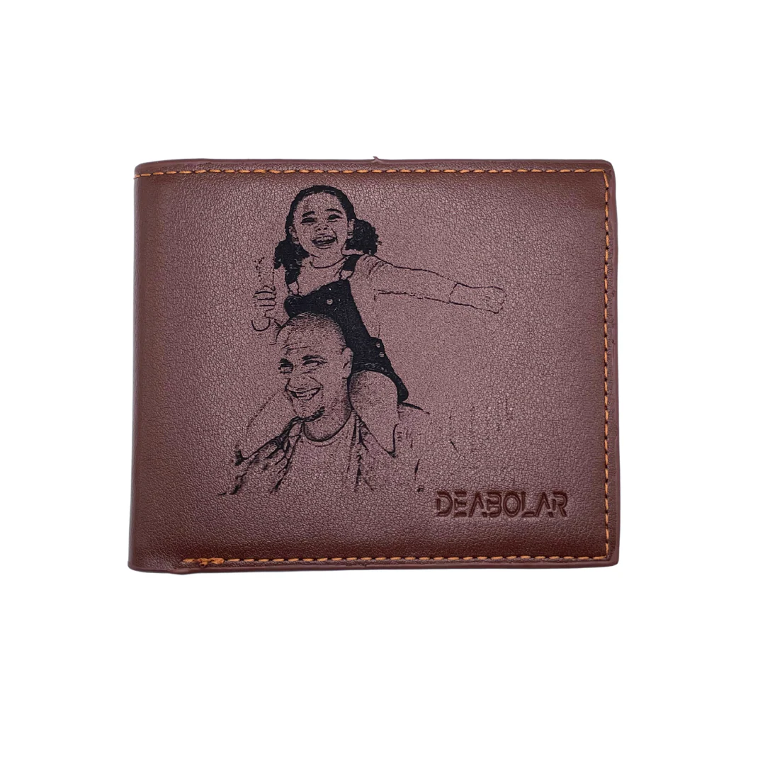 Photo Engraved Wallet - You are my Superhero Dad - Image 5
