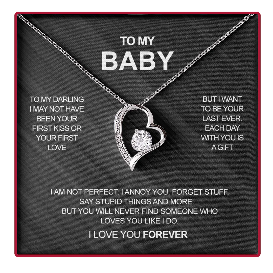 Sterling Silver Necklace - With Real Rose To My Baby - Image 3
