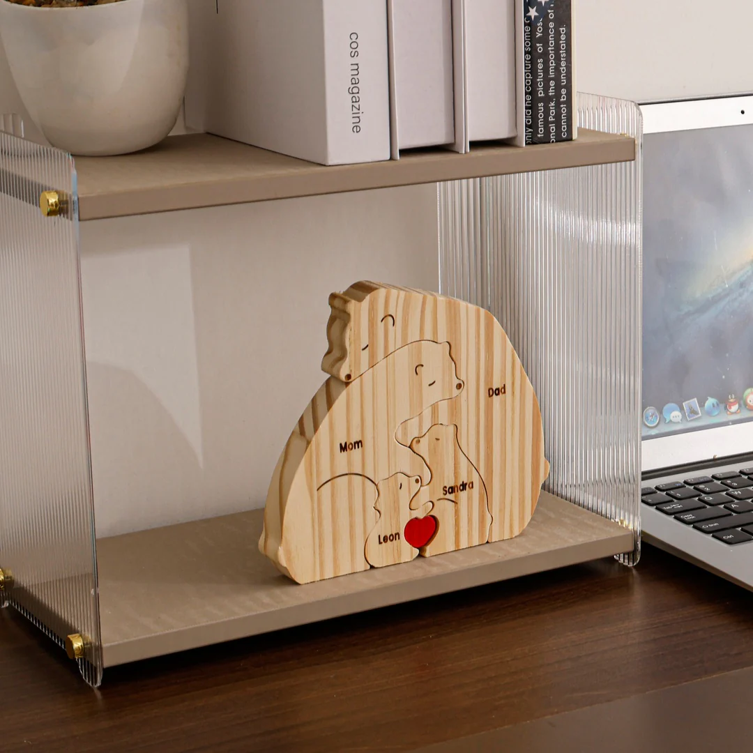 My family- Wooden Bear Puzzle Set - Image 2