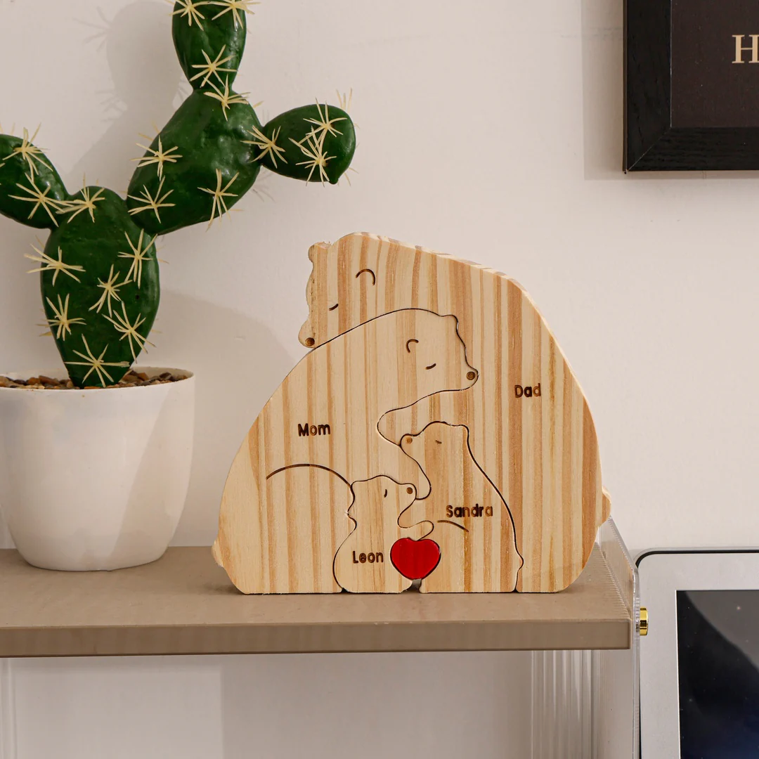 My family- Wooden Bear Puzzle Set - Image 4