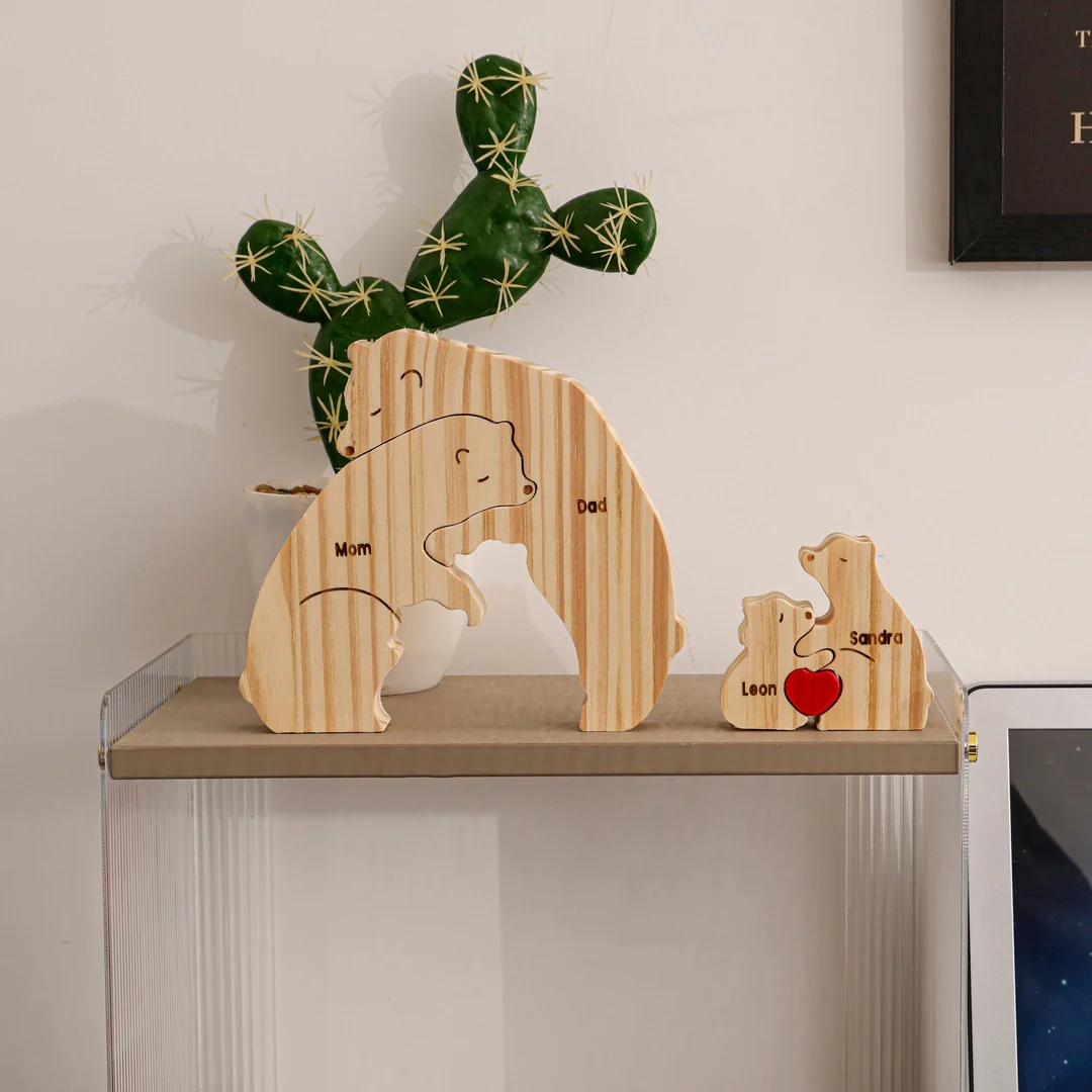 My family- Wooden Bear Puzzle Set - Image 5