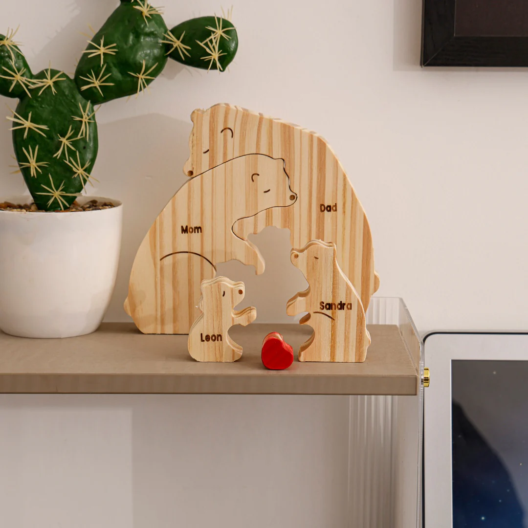 My family- Wooden Bear Puzzle Set - Image 6